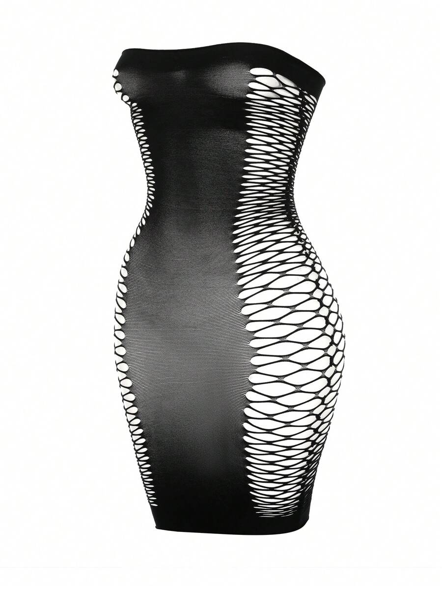 Vestido ajustado sexy de malla de red para mujer