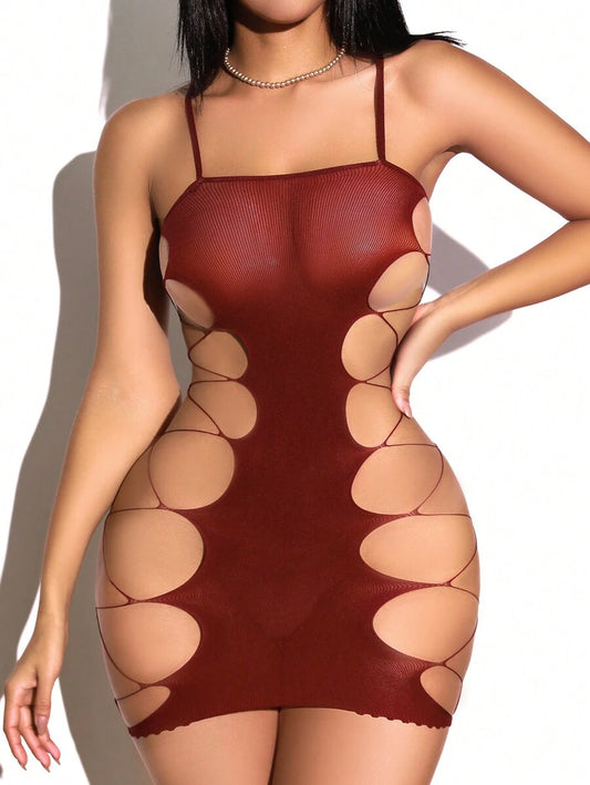 Vestido de malla de lencería