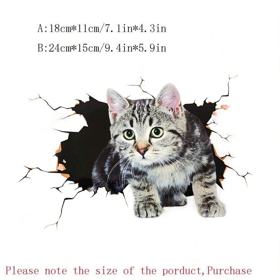 Sticker para vehículo diseño de Gato